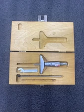 USA 0-3”Depth Micrometer Gage with a 2.5 base