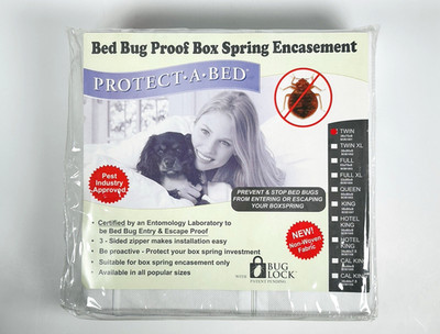 Protect-A-Bed Allergy Bed Bug Proof Box Spring Encasement - Twin-Size, 38x75x9''