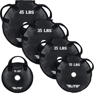 Elite Sports UNFILLED Workout Sand Plates (Set of 2)   EMPTY Fillable Olym