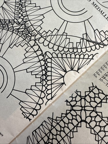 POLKA Spider Web Patterns (Teneriffe style lace designs), 1939 - Lacemaking - Picture 20 of 21