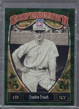 2013 Panini Cooperstown Collection Green Crystal Shard Frankie Frisch #15 HOF