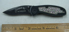 Schrade SCBLINGSPC "Cowgirl Up" Rhinestone Black Single Blade Locking Knife — photo 3