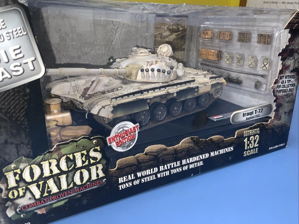 FORCES OF VALOR 1:32 Iraqi T-72 Tank Bagdad 2003 Released 2004  #80015 - Image 4 of 4