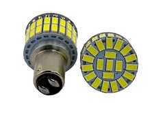 Rebaydo 2pcs BA15D LED Bulb 1158 12 Volt AC or DC Dual Filament 60 SMD