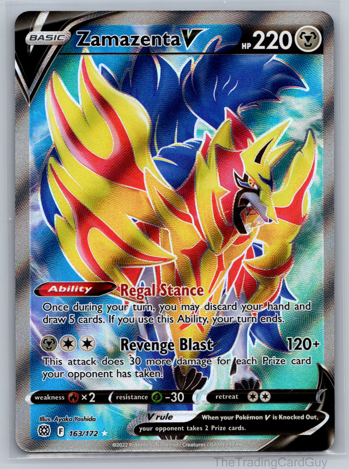 Zamazenta V (Full Art) Ultra Rare SWSH09: Brilliant Stars 163/172 NM