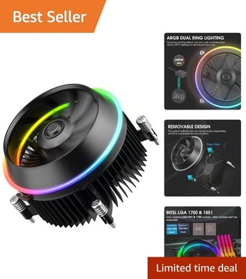 Efficient Air Cooling Solution: Eclipse Low-Profile ARGB Cooler for Intel CPUs