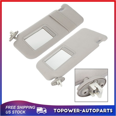 #ad #ad For 2009 2016 Toyota Venza Light Gray Sun Visor w Sunroof Pair Left amp; Right Side $35.89