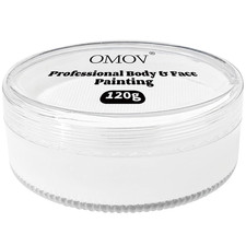 White Face Paint 120G 4.23 Oz Non-Toxic,Water Activated Face Painting Kit for