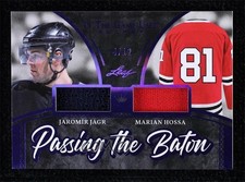 2020-21 Leaf ITG Used Purple 4/12 Jaromir Jagr Jaromír Jágr Marian Hossa HOF 0c3