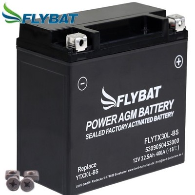 Batterie für Polaris RZR 1000 XP High Lifter 16 FlyBat YTX30L-BS AGM geschlossen