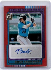 2025 Panini Donruss Signature Series Brock Vradenburg Auto 35/49 #SG-BVG Marlins