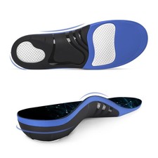 Plantar Fasciitis Insoles, 220 lbs High Arch Support Inserts for Men Women