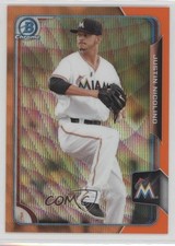 2015 Bowman Chrome Prospects Orange Wave Refractor Justin Nicolino #BCP93 0f6