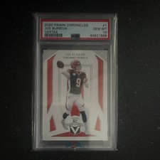 Panini 2020 Chronicles Vertex Joe Burrow Rookie #V-1 PSA 10 Bengals Card