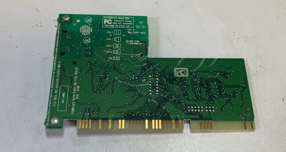 3Com US Robotics 0584 56K Sportster ISA Fax Modem Card "Q6E" - Image 2 of 3