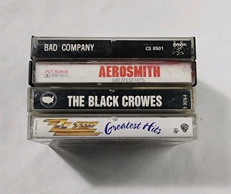Vintage Rock Cassette Lot Of 4! AEROSMITH + ZZ TOP + BAD COMPANY + BLACK CROWES Foto 3 de 3