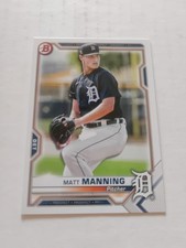 Matt Manning Detroit Tigers 2021 Bowman Rookie Card #BP-111. rookie card picture