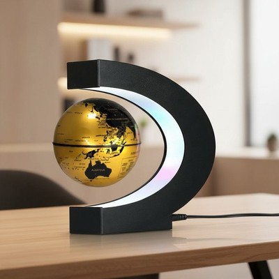 Unique Levitating Globe with LED Lighting, Perfect for Home and Office Use