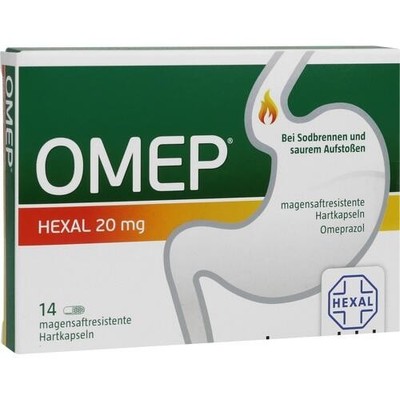 OMEP HEXAL 20 mg magensaftresistente Hartkapseln 14 St. PZN 10070208