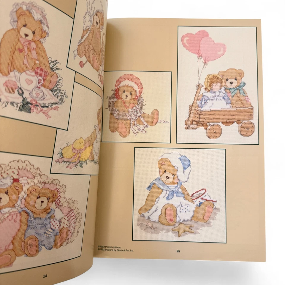 Cherished Teddies for All Occasions PRISCILLA HILLMAN libro de punto de cruz 81 DMC Foto 4 de 4