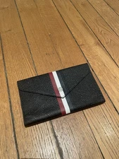 NEWT Brooks Brothers Black Fleece Black Pebble Leather Clutch Thom Browne Wallet