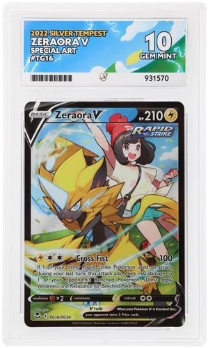 2022 Pokémon Zeraora v Trainer Gallery TG16/TG30 Silver Tempest ACE 10