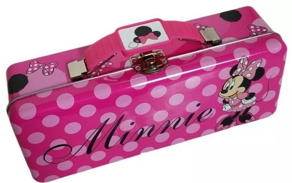 DISNEY Minnie Mouse Metal Storage Tin Trinket. Pencil box. New - Image 2 of 4