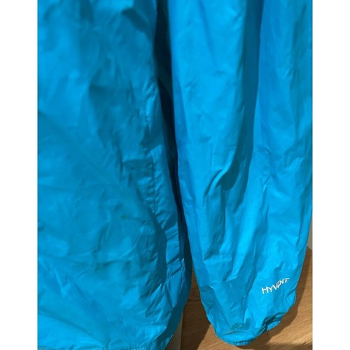 The North Face Robin Egg Blue HyVent Hooded Rain Jacket Blue Girls L 14/16 - Picture 3 of 4