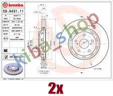 2x RIGHT OR LEFT BRAKE DISC FRONT L/R FITS TOYOTA VENZA 27/35 1108-1116S