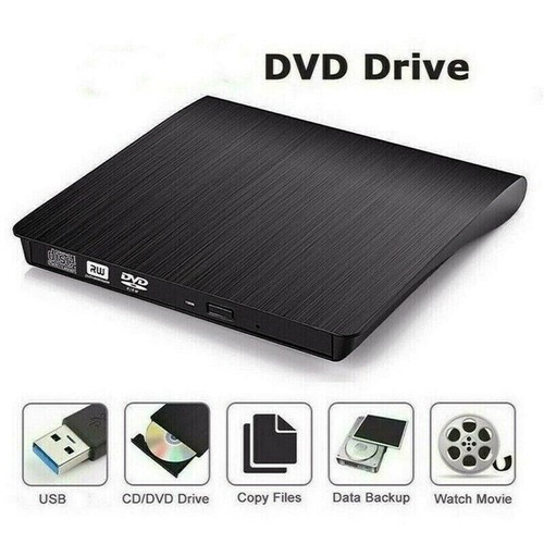 Slim External Drive USB 3.0 Disc Player CD DVD Burner Writer For Laptop PC Mac - Picture 9 of 14