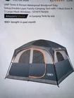 UNP Tents 6 Person Waterproof Windproof Easy Setup,Double Layer Family Camping T