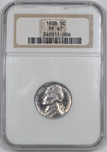 1938 Jefferson Proof Nickel / 5C / NGC PF67 Older Holder