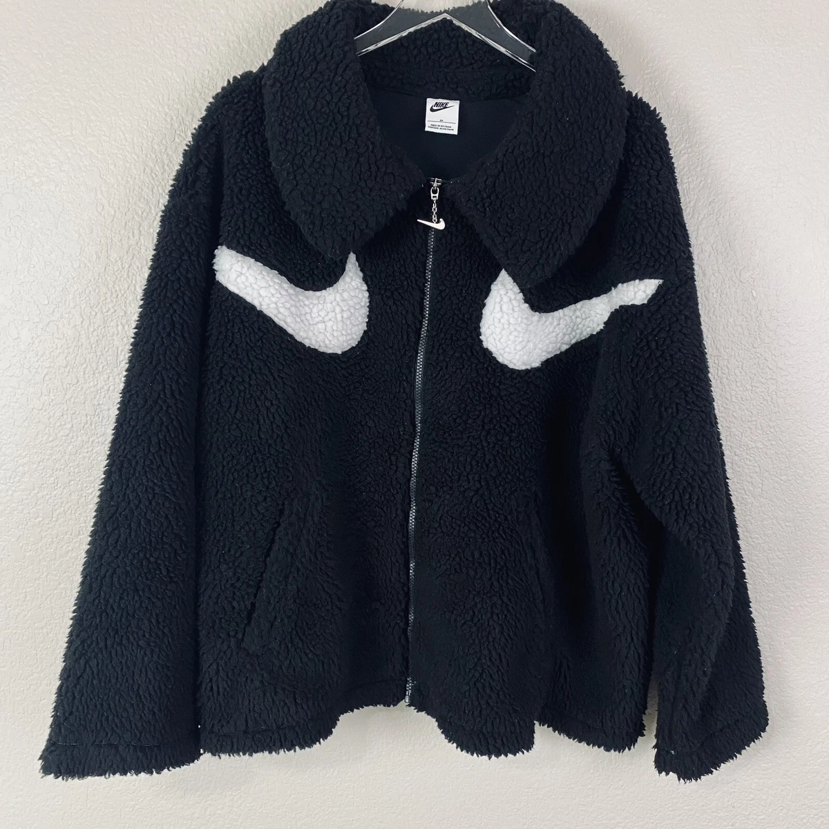 Nike Sportswear Double Swoosh Fleece Teddy Jacket Size 2XL