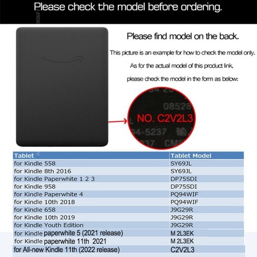 Case Smart Cover PU Leather 6 Inch For Kindle 11th Generation (2022 Release) - Picture 4 of 20