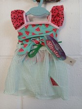 My Life As Watermelon Swimsuite With Cover Skirt Outfit for 18"Doll Bloomers