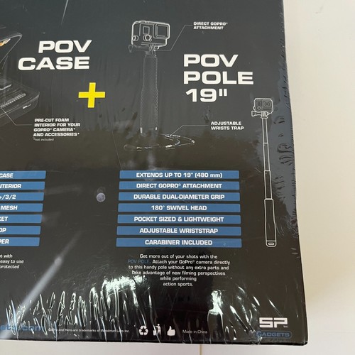 GoPro Case & Telescopic Pole 19" Hero 2 Hero 3 Hero 3+ Hero 4 Other POV Cameras - Picture 4 of 6