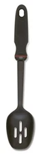 Norpro Grip-Ez Slotted Spoon with the Soft Rubber Handle in Sleek Black Design