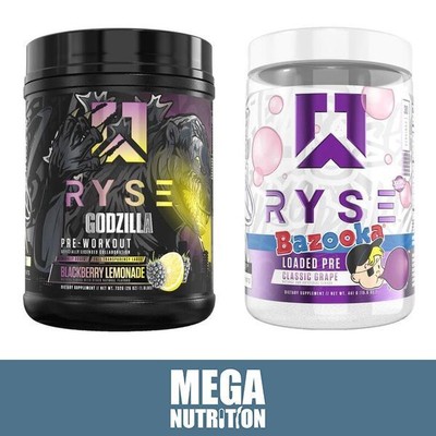 RYSE Godzilla Pre-Workout Citrulline Nitrate NO3-T Extended Release Caffeine