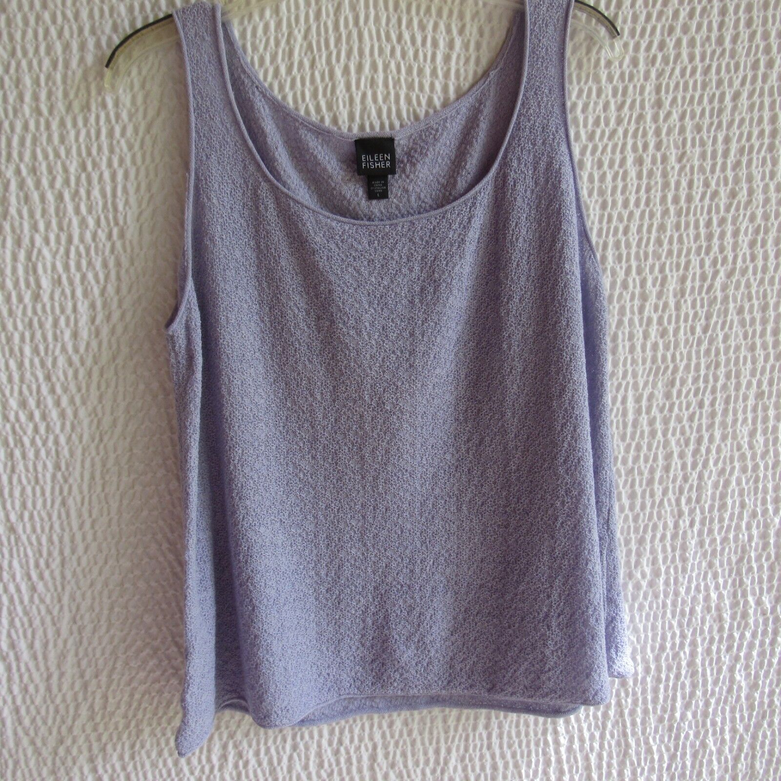 Eileen Fisher Wool Sweater L Shell  Solid Purple … - image 3