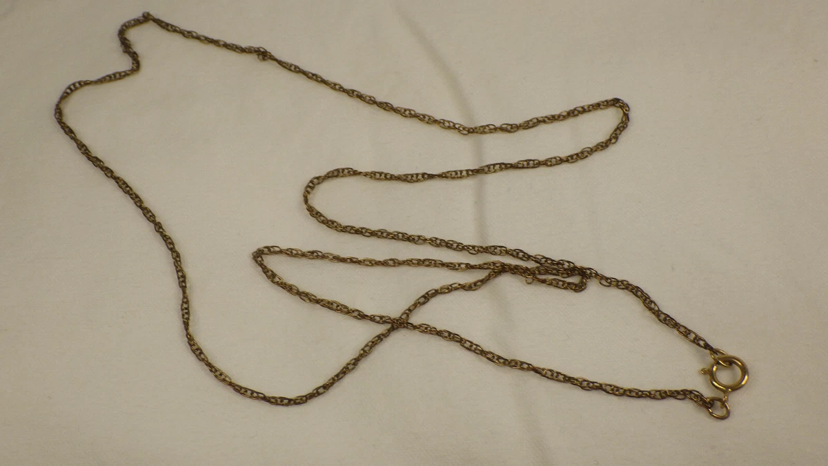 Vintage 1 20 14K GP Rope Chain Necklace Gold Plated eBay
