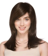 Fashion Dark Brown Long Straight Women Lady Cosplay Hair Wig Full Wigs  Wig Cap