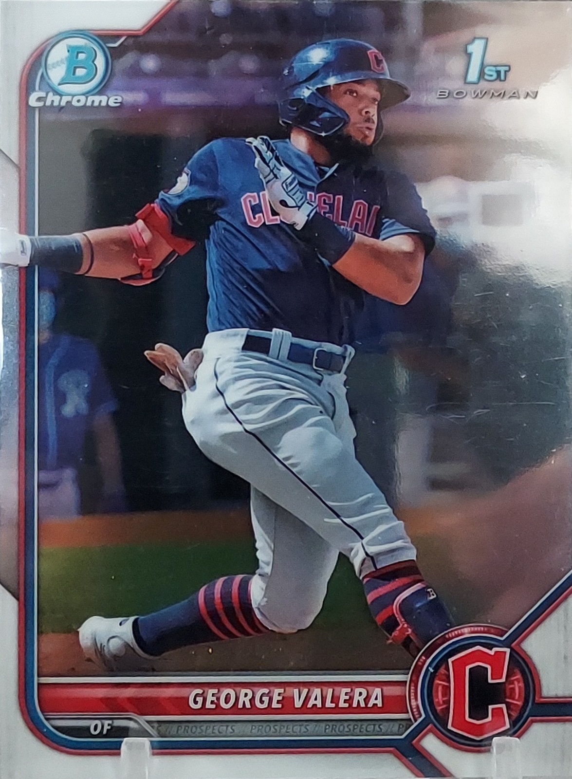 2022 Bowman chrome #BCP-22 George Valera - Cleveland Guardians
