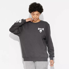 Women's Ouija Board Graphic Design Sweatshirt Black NEW WITH TAGS