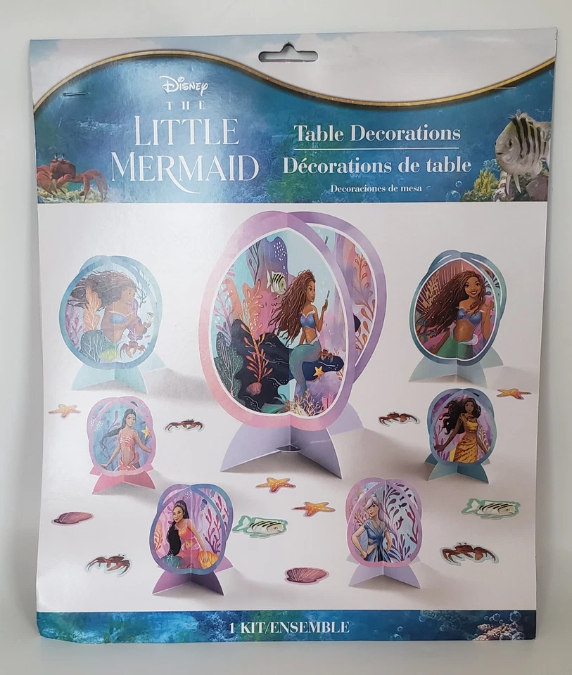 LOTE DE SUMINISTROS PARA FIESTA SIRENITA ~ DECORACIONES PLATOS SERVILLETAS VELA Foto 4 de 4