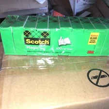 Scotch 810 Magic Tape, 0.75 x 1000 Inch, Matte Clear, Pack of 10