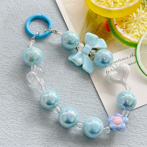 New Colorful Bow Pendant Mobile Phone Chain Lanyard Short Keychain Hanging Charm - 第 12/18 張圖片