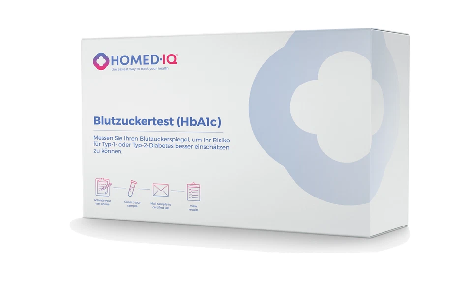 HOMED-IQ Blutzuckertest (HbA1c) - Test auf Diabetes oder Prädiabetes