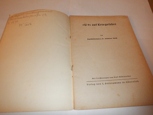 1940s "U9 AUF KRIEGSFAHRT" BOOK BOAT SHIP GERMANY WWII WW2 WWI WW1 U-BOOT SPIESS - Picture 8 of 13
