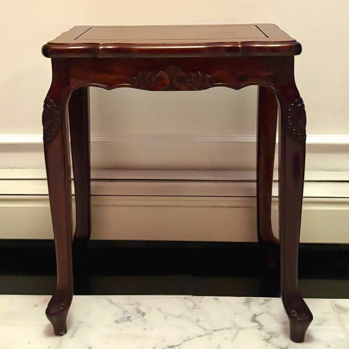イーサン・アレン クイーンアンスタイル マホガニー ドロップリーフサイドテーブル Queen Anne Side/End Table Antique Tables for sale | eBay