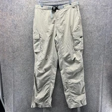 Eastern Mountain Sports Pants Mens 36 Khaki Hiking Cargo Outdoor Belted Trail